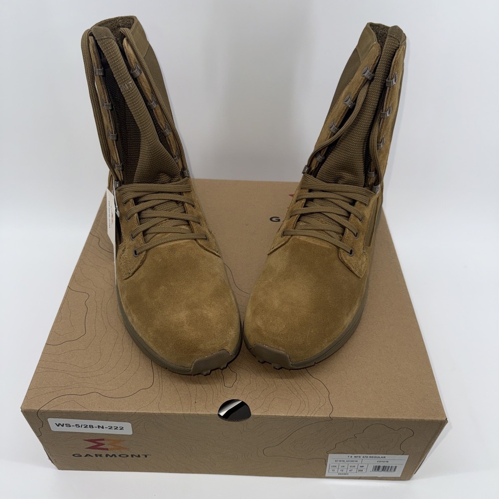 13 R NIB GARMONT 002583 T 8 NFS 670 REGULAR 8" LIGHTWEIGHT BOOTS COYOTE BROWN